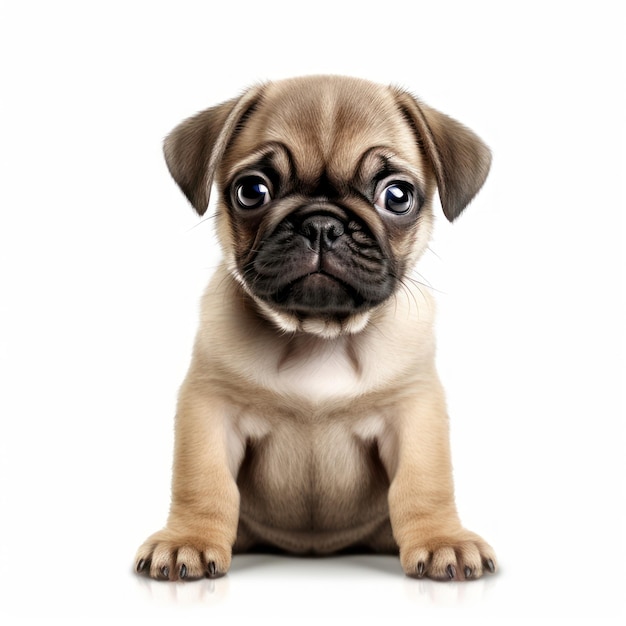 Adorable Portrait of Baby Pug Puppy Dog AI Generated