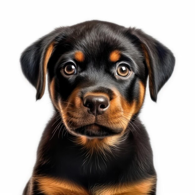 Adorable Portrait of Baby Rotweiler AI Generated