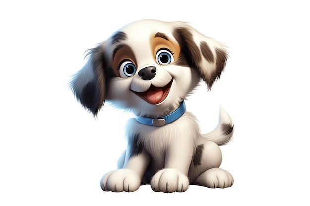 Photo adorable puppy cartoon ai generated image