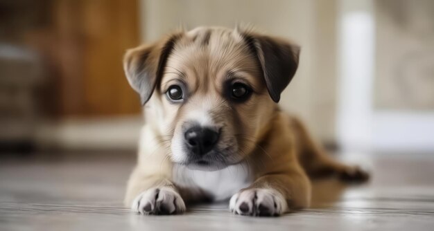 Adorable puppy ready for a cuddle