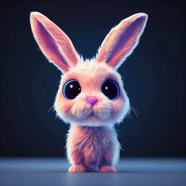 Adorable Rabbit character in charming illustration AIGenerated