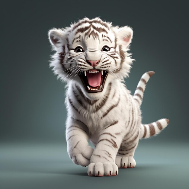 The World's Most Adorable Tiger 3D Rendering · Creative Fabrica