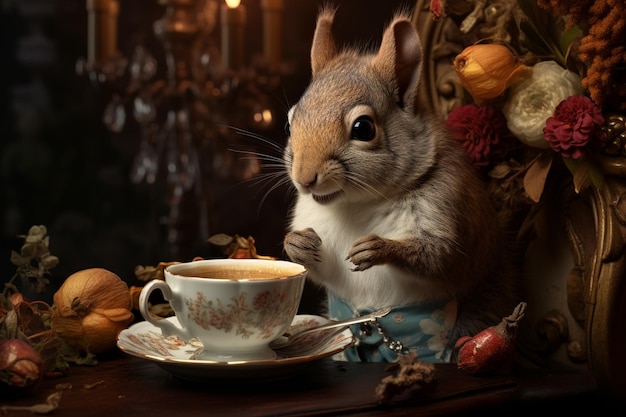 Adorable_Squirrel_Tea_Party_Illustration