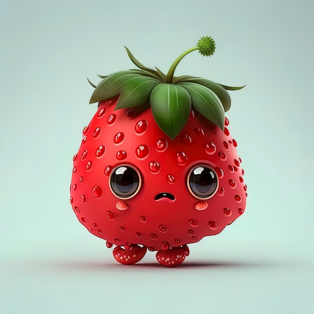 Adorable StrawBerry Animated Character