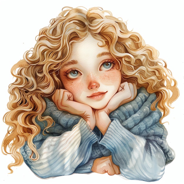 adorable sweetness blonde curly hair girl cottagecore simple living