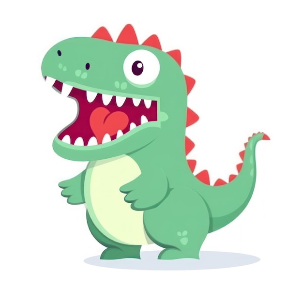 Adorable TRex on White Background