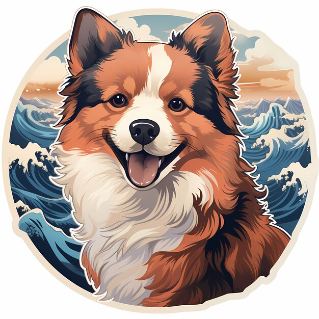 Adorable Watercolor Portrait Sticker Graphics of Cute Cartoon Animals Like Bunnies Puppies Kittens