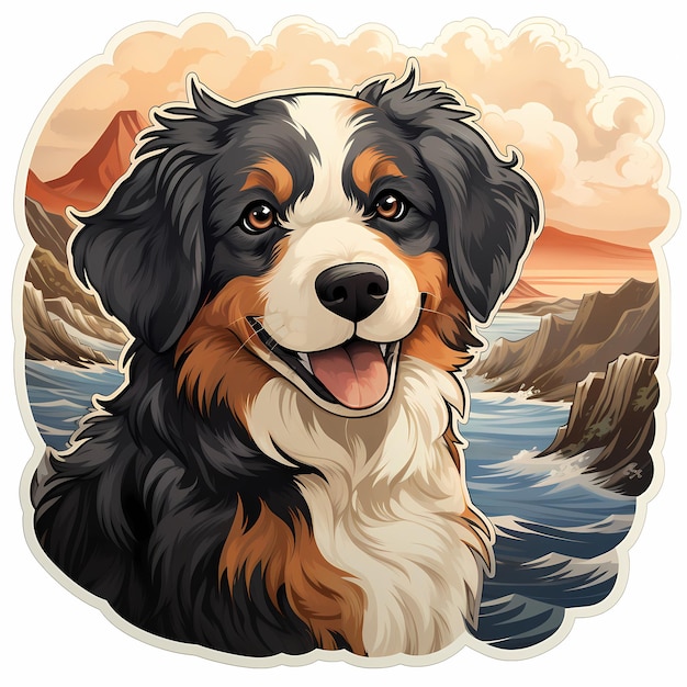 Adorable Watercolor Portrait Sticker Graphics of Cute Cartoon Animals Like Bunnies Puppies Kittens