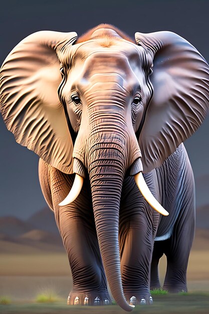 An adorable young African Elephant Digital artwork