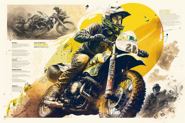 Adrenalineaangedreven artwork geïnspireerd door Moto CrossxA