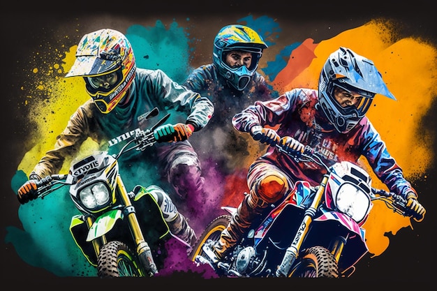 Adrenalineaangedreven artwork geïnspireerd door Moto CrossxA