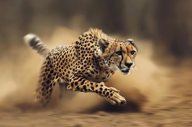 An adrenalinefueled image of a cheetah making a sh generative ai