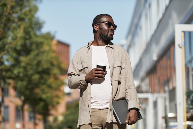 Adult African American Man in City