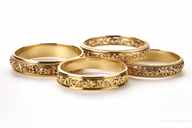 Adult gold bracelets and rings