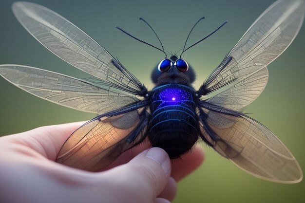 Foto adult house flycloseup di un insetto sul finestrino di un'auto