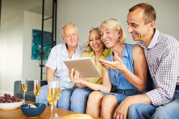 Adult People Using Digital Tablet