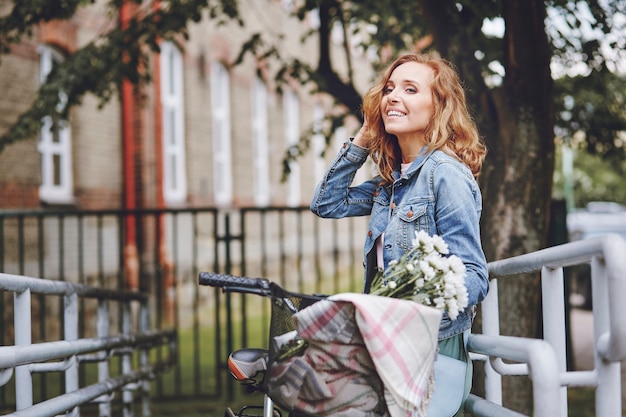 Adult woman standing in the city