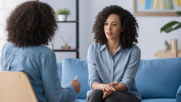 Photo adult woman at therapy session