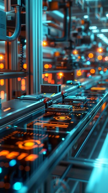 advanced automation system with clean digital process visuals