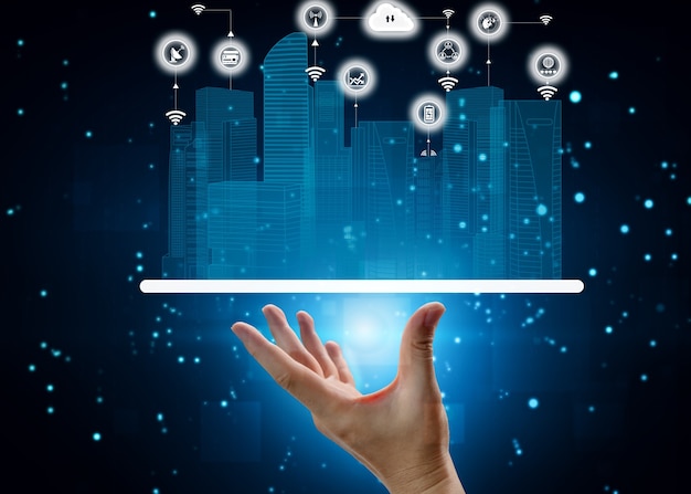 Advanced communication and global internet network connection in smart city