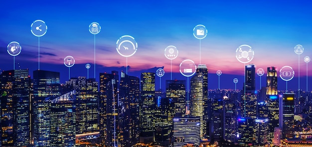 Advanced communication and global internet network connection in smart city