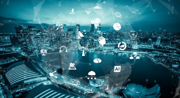 Advanced communication and global internet network connection in smart city