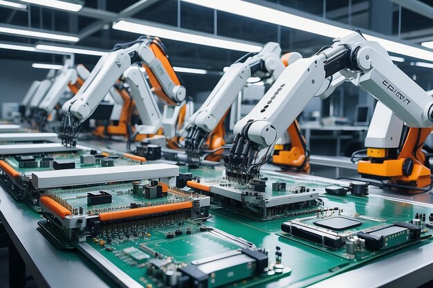 advanced high precision robot arms on fully automated pcb
