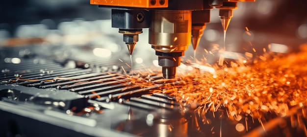 advanced metalworking laser cnc milling machine in action showcasing high tech machining concept