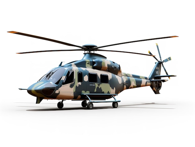 Advanced Military Helicopter Patrolling the Skies AI Generated