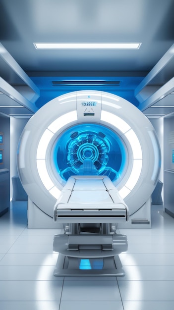 병원 실험실에서 첨단 MRI 또는 CT 스캔 의료 진단 기계