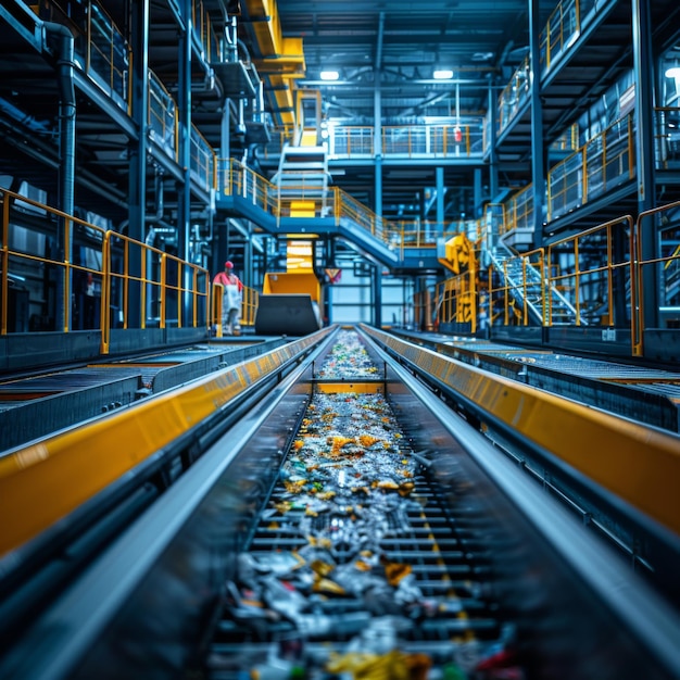 Advanced Recycling Facility with Conveyor Belts