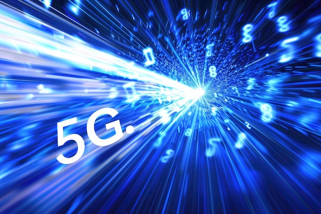 写真 5g 5gは私たちのコミュニケーション方法を革命的に変える革新的なデータ技術で現代通信の世界で即時接続と高速な情報転送を可能にします