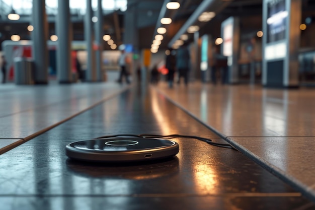 Advanced wireless charging infrastructure in public places AI generated