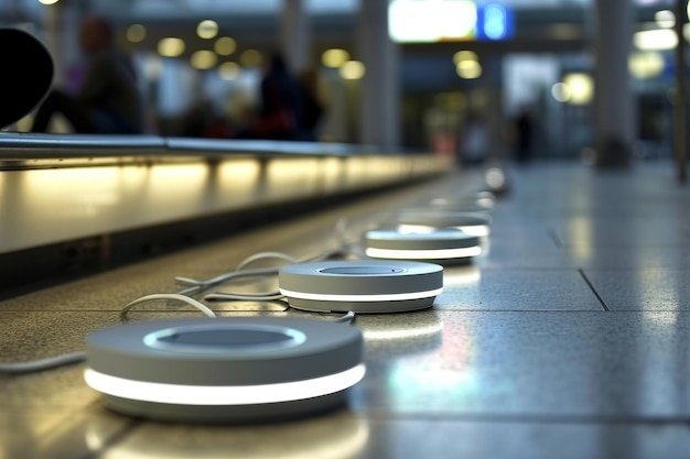 Advanced wireless charging infrastructure in public places AI generated