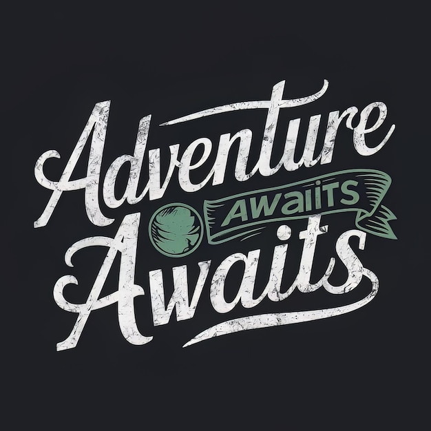 adventure awaits tshirt design with illustration