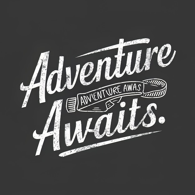 adventure awaits tshirt design with illustration
