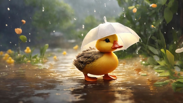 An Adventure of a Cute Duck