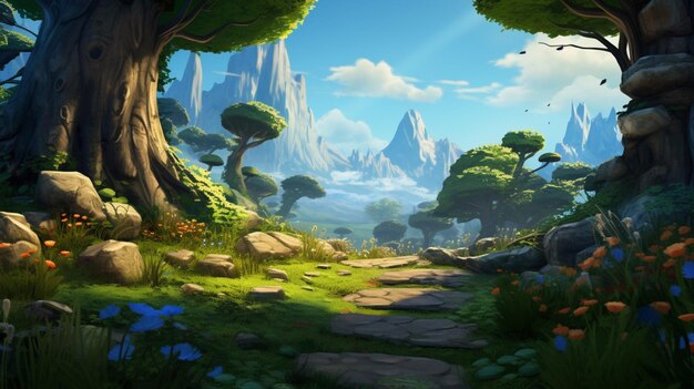 Premium Photo | Adventure game background