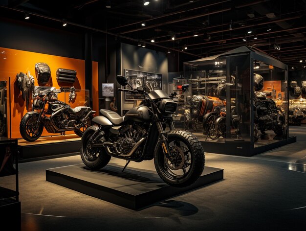 Photo adventure motorcycle exhibition