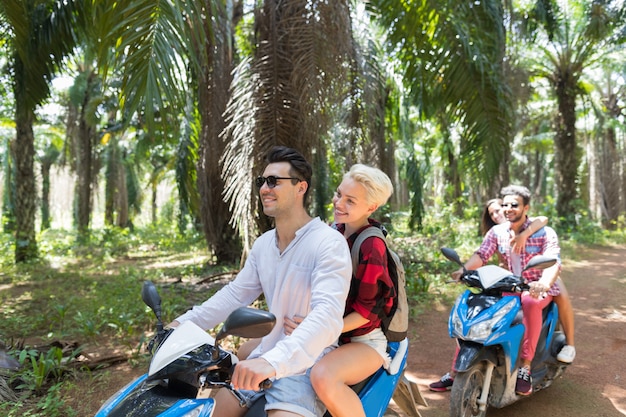 Adventure On Vacations: Two Young Couples On Scooter Travel