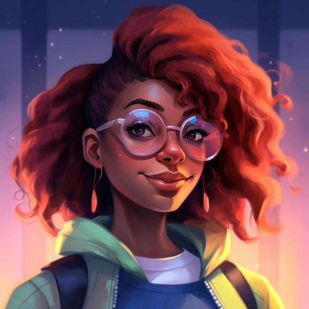 Adventurer girl with glasses smiling
