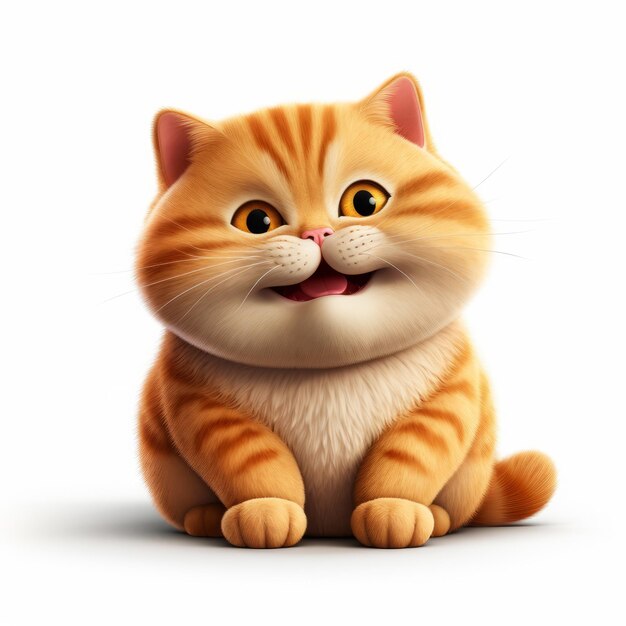 The Adventures of Chubby A Delightful Cartoon Cat in a Happy Mood