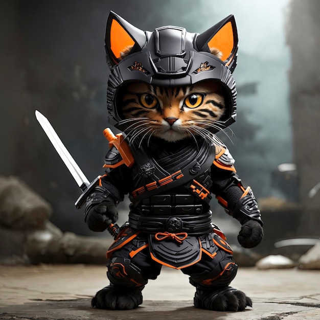 The Adventurous Quest of a Playful Ninja Cat