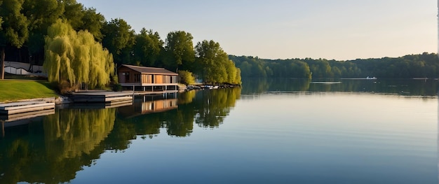 Для рекламы и баннера как Lakeside Leisure демонстрирует досуговые и рекреационные аспекты o