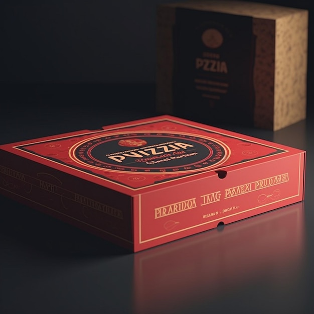 Advertisement style pizza box sleek