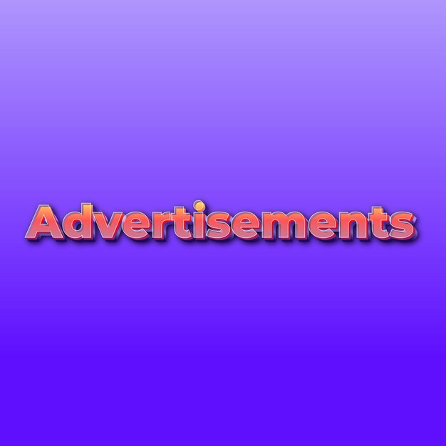 AdvertisementsText effect JPG gradient purple background card photo