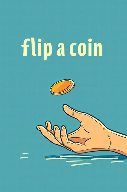 Photo an advertising banner for flip a coin day