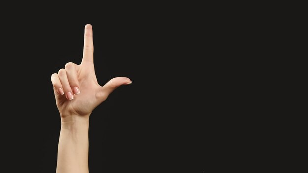 Advertising hand attention gesture pointing finger