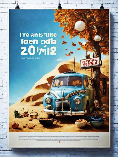 Photo advertising poster