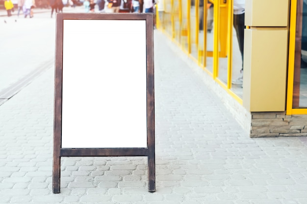 Advertising sign outdoor on the street